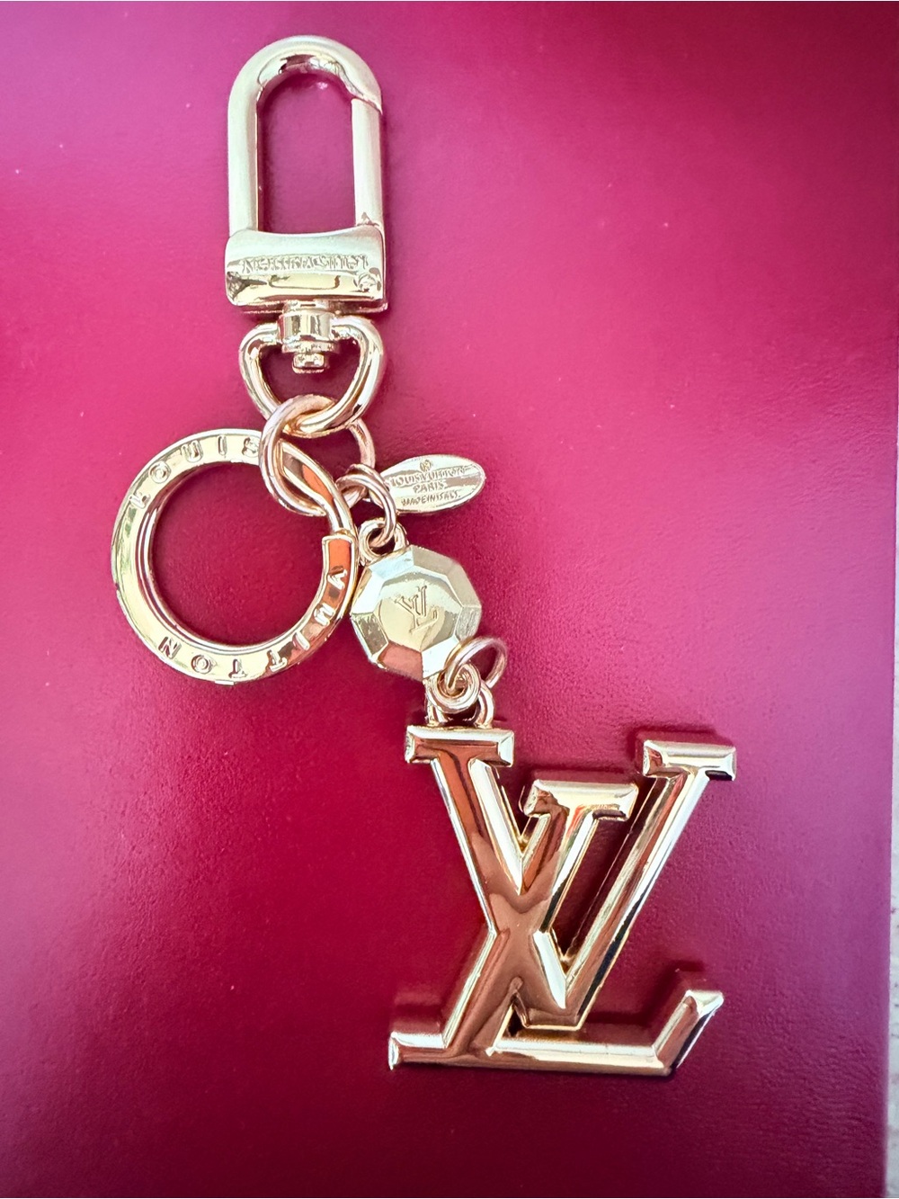 Gold Metal Bag Charm /Keychain.